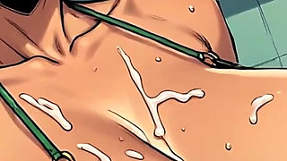 3D Cum on Breasts Art