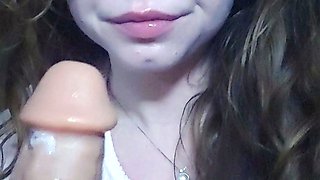 Busty amateur GF webcam solo