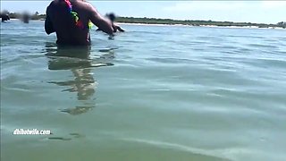 Swingers enjoy beach party with passionate outdoor desire