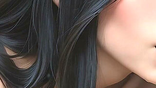 Beautiful Nude Woman Face in Warm Overflowing Cleavage