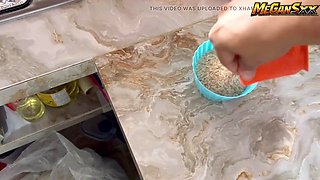Brunette MeGanSxx Begs Neighbor for Rice in Public Nudity