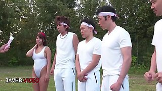 Sara Saijo Japanese MILF Outdoor Group Sex Adventure