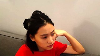 Showered teen lesbian eaten out
