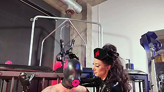 TANGENTOD Nurse Dominates Hooded Latex Sub