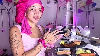 Mukbang Spicy Food Asmr Long Nails Messy Facestuffing Vlog