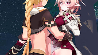 Genshin Impact - Linnea Outdoor Sex with Aether - Hentai 3D Animation