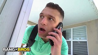 Bangbros - Shay Sights gets caught playing with a toy by the pool & lets her sonnie fuck her arse