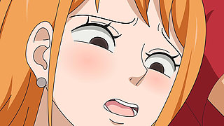 One Piece - Nami Spreads Her Legs so Luffy Can Masturbate Her