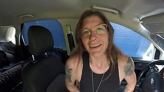 Just Friends: Horny Brunette With Glasses and Tattoos Masturbates Solo