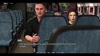 Taboo University - Hot Emo Girl Gives Me a Handjob Inside a Public Bus - 3D Porn Games