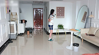 The Innocent Girlfriend Is Bound with Ropes in Her College Uniform