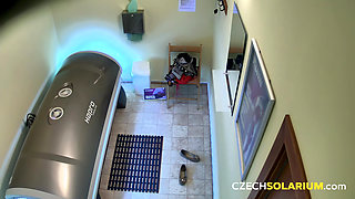 Czech Solarium 153: Young Woman Rubbing Her Pussy for the Third Time