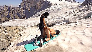 Glacier Adventure With Mia And Max Pegging Fucking On A Real Glacier