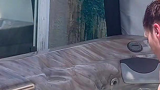 Artemisia Love Playing with Her Horny Pussy in the Outdoor Jacuzzi