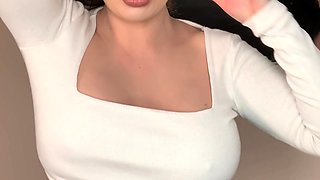 Amateur striptease and Solo masturbation