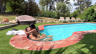 Voyeur Neighbor Watches Us Fuck in the Garden Pool