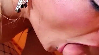 Blonde kinky milf anal fucked in threesome with step-daughter and neighbor