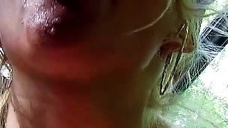 BBW teen Lillian fucked anal on pickup by stepdad in forest