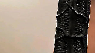 Wild Titfuck: My Huge Natural Tits Devouring a Giant Black Dildo
