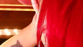 Hot British Redhead Nurse Gets Coated in Cum