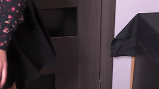 Hot Secretary Rips Clothes off Till She Almost Naked