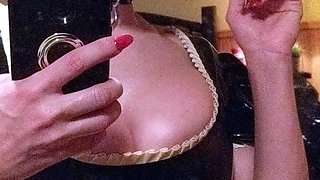 Great Big Boobs On Masturbating Redhead