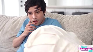 Horny Harley King & Molly Little Swap Cum After Rough Threesome Fuck