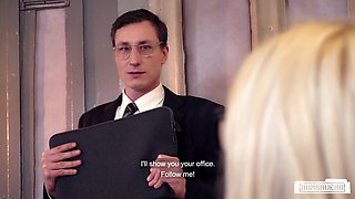 Vanda Angel Sizzles in Kinky Office Hardcore Fantasy