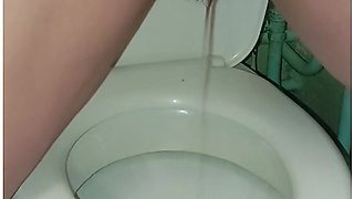 Asmr Toilet Fetish: Hairy Girl Pees Standing Up Pisses Loudly