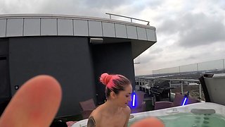 Adele Masturbates in Jacuzzi with Dildo
