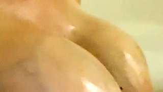 Big boobs milf masturbates with her dildo