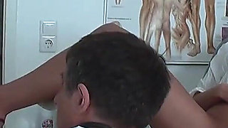 MILF Nurse and Brunette Slut Banged Sharing Gynecologist's Cock