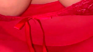 Red Lingerie on, Fucked Hard, Then First Time Anal Deep and Rough