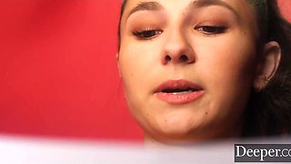 Slim brunette Liz revealed her fantasies to her boss and he made them true