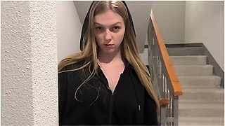 Bred A Girl For A Blowjob In The Entrance - Arisha Mills
