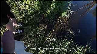 Pink Latex Glove Fetish Fun In The Reeds With Stepsister Outdoor Play