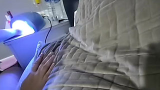 Step mom make her nails in step son room