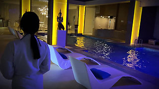 I Fuck My Stepsister's Friend in the Pool While She Goes for Some Drinks