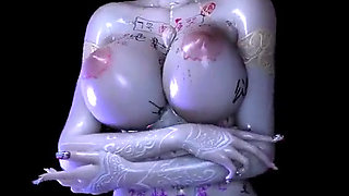 3D Big Boob Slut Naked Her Huge Naturals Sitting on the Big Cock
