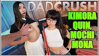 Step Daughter Seems Hesitant To Suck Her Stepdads Dick, But She Goes For It Anyway - Kimora Quin, Mike Mancini And Mochi Mona