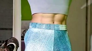 Blonde solo jerking off