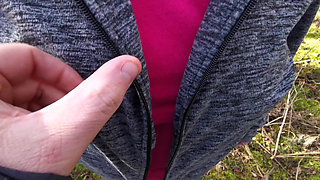 Naked Tits Hard Slapped Outdoors