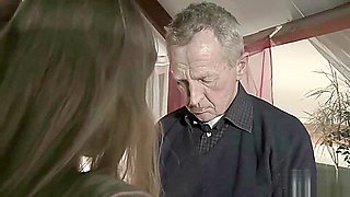 Very Old Man Fucks Girl And Cums On Tongue