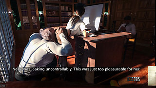 Police Woman Fuckes Her Boss for More Salary in Front of Her Husband!
