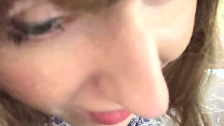 Cowgirl Sex in Car with a Creampie