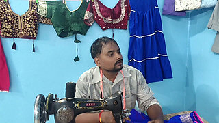 Indian Tailor Man Fuck His Costomer S Wet Pussy Inside Tailor Shop in Delhi