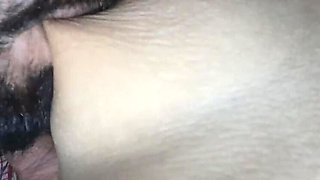 Monju's sister-in-law begs to slice his monster cock