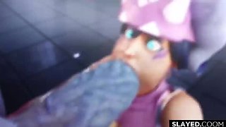 The ogre has employed a blowjob