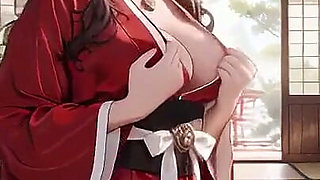 Taboo First Encounter at the Shrine, Kneeling in the Corridor While Stroking Her Hair