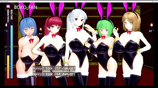 Girl Beats Hero 3 0,05 Bunny Girls